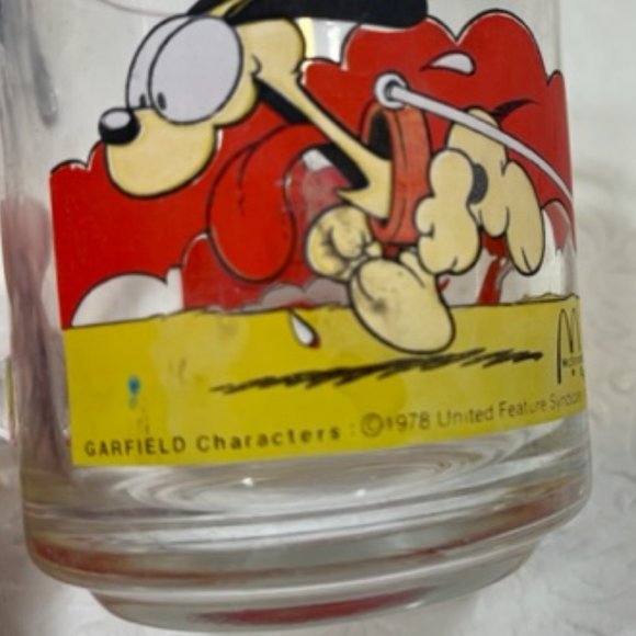 Garfield Use Your Friends Wisely Glass Coffee Tea Mug McDonalds 1978 Jim Davis - Picture 12 of 12